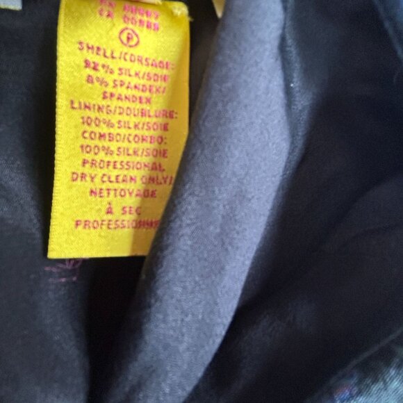 Catherine Malandrino Womens Abstract Ruffle Sleeveless Blouse Size 6 Silk Blend - Picture 4 of 7